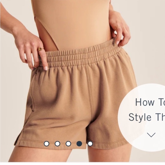 Abercrombie Sunday Sweat Shorts in‎ Tan - Picture 3 of 7